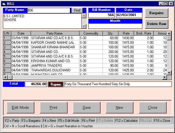 Commodity Trading Software, HiTech Financial Accounting Software for Commodity Brokers, Commission Agents, Commodity Broker Software, Business Management and Accounting Software for commodity brokers, commission agents. Modules : Parties, Transactions, Payroll, Accounts & Utilities. Free Trial Download