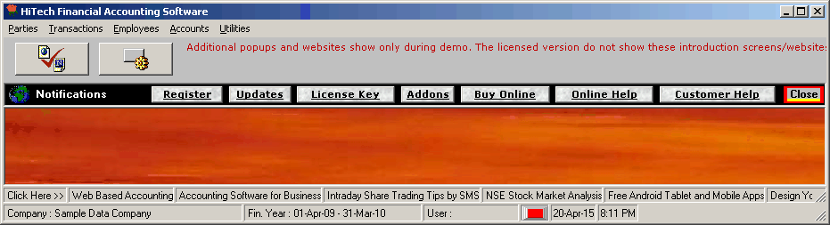 Consignment Agents, HiTech Financial Accounting Software for Commodity Brokers, Commission Agents, Commodity Broker Software, Business Management and Accounting Software for commodity brokers, commission agents. Modules : Parties, Transactions, Payroll, Accounts & Utilities. Free Trial Download